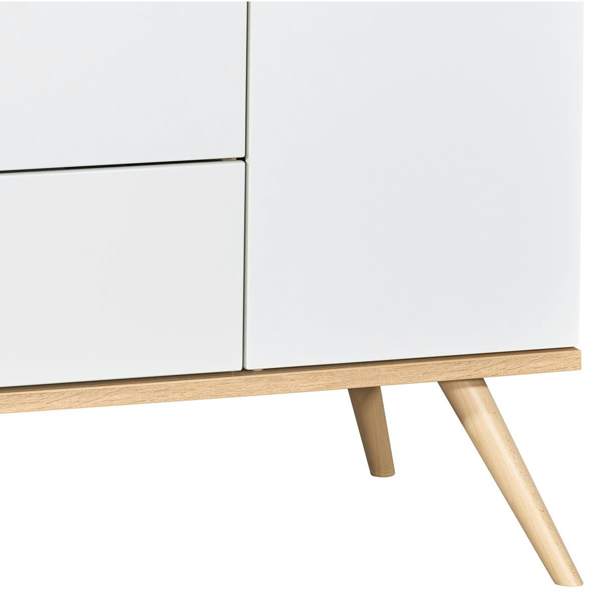 SEVENTIES - Commode 1 porte 3 tiroirs en bois