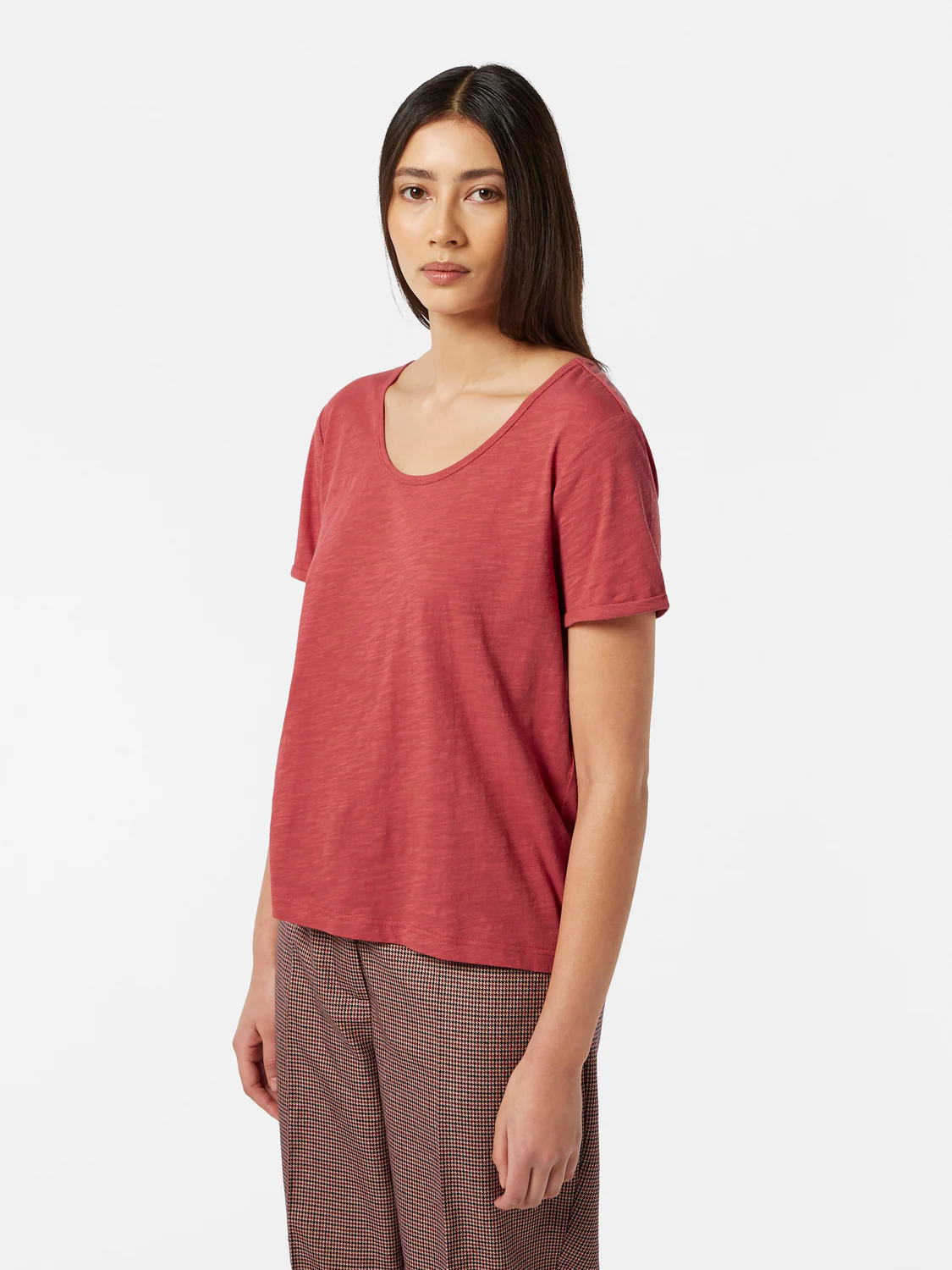U-Neck Slub Regular Fit T-Shirt