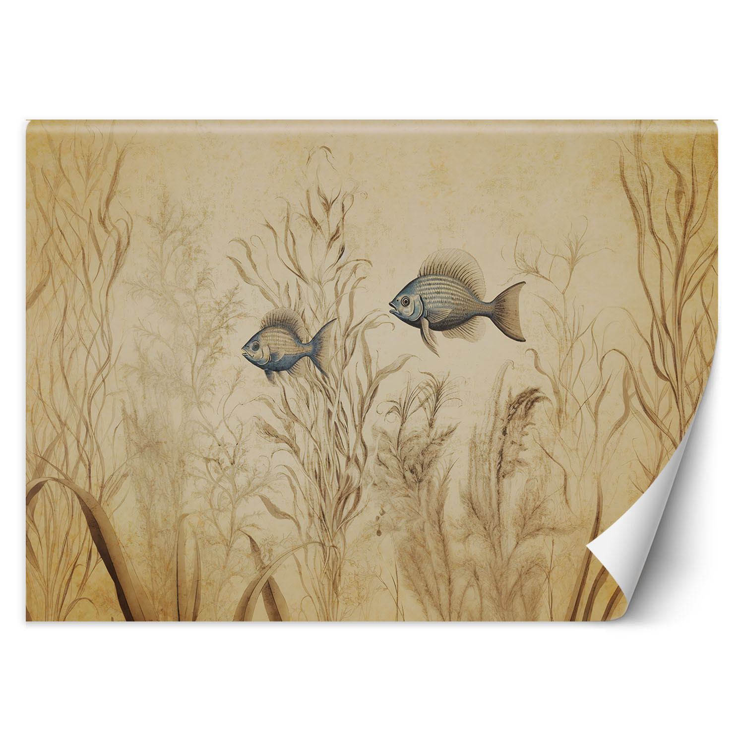 Feeby Fototapeta Ryby w stylu boho beżowy 150x105