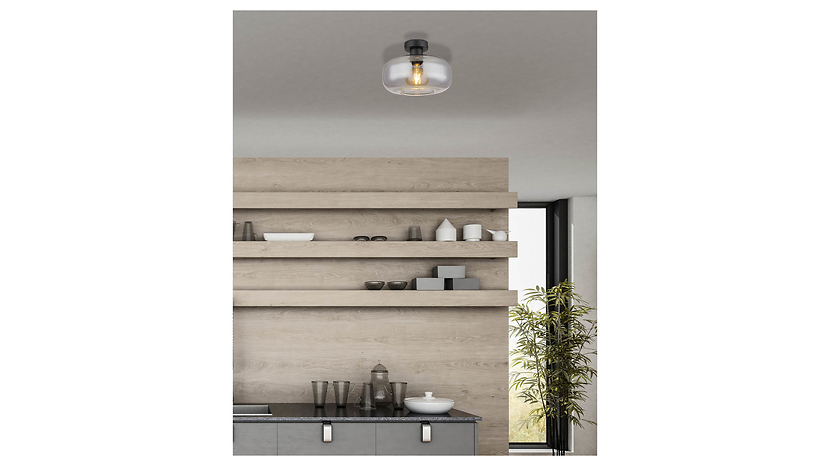 Lampa sufitowa Giuseppe szklana czarna