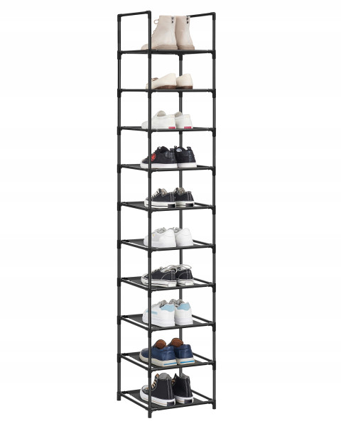 Regał na Buty Obuwie Organizer Garderoba Modułowa Stojak Metalowy 10 Półek
