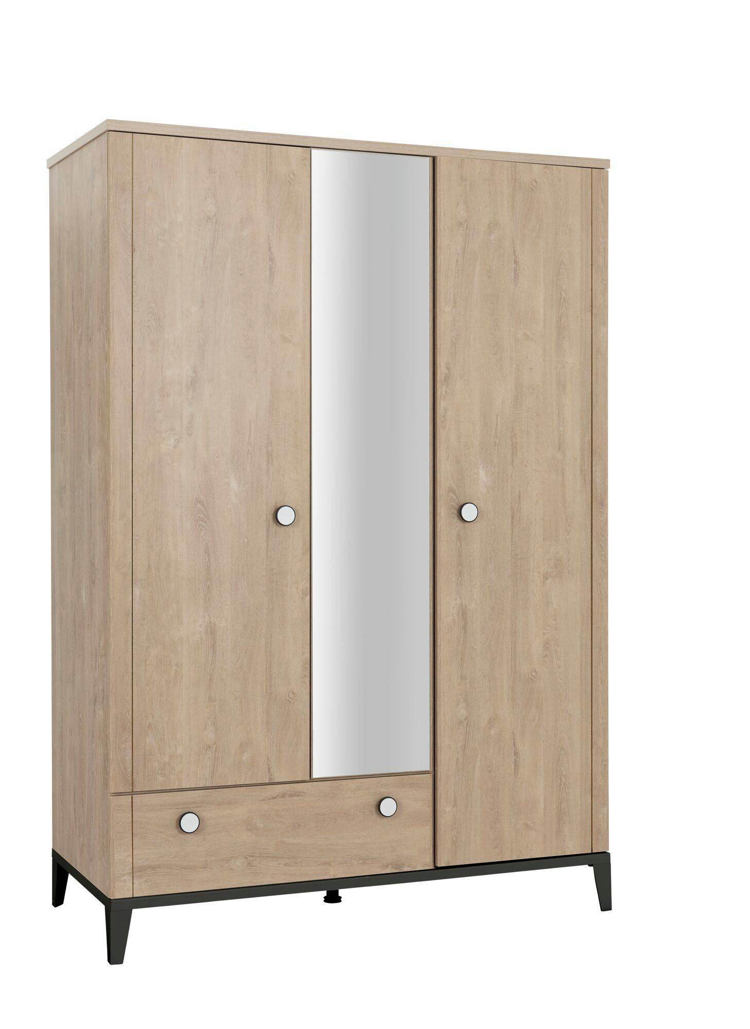 GAELLE - Armoire 3 portes effet bois