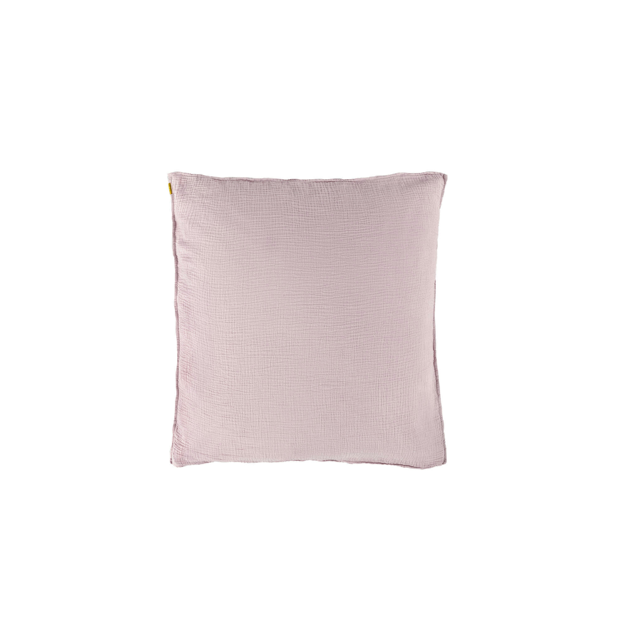 - Taie d'oreiller en double gaze de coton rose délicat 65x65 cm