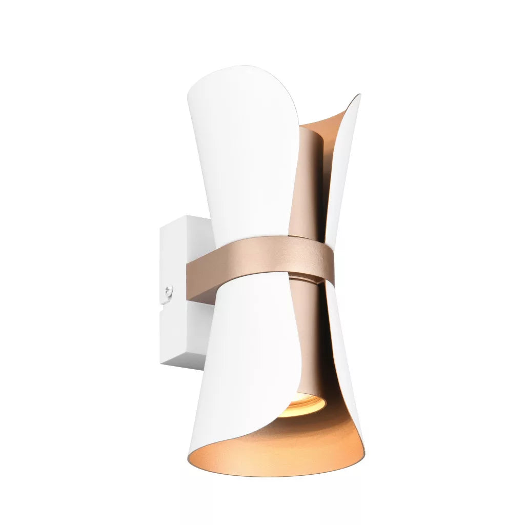 Trio Leuchten wandlamp Coat - 2 lichts - 11 x 21  cm - wit