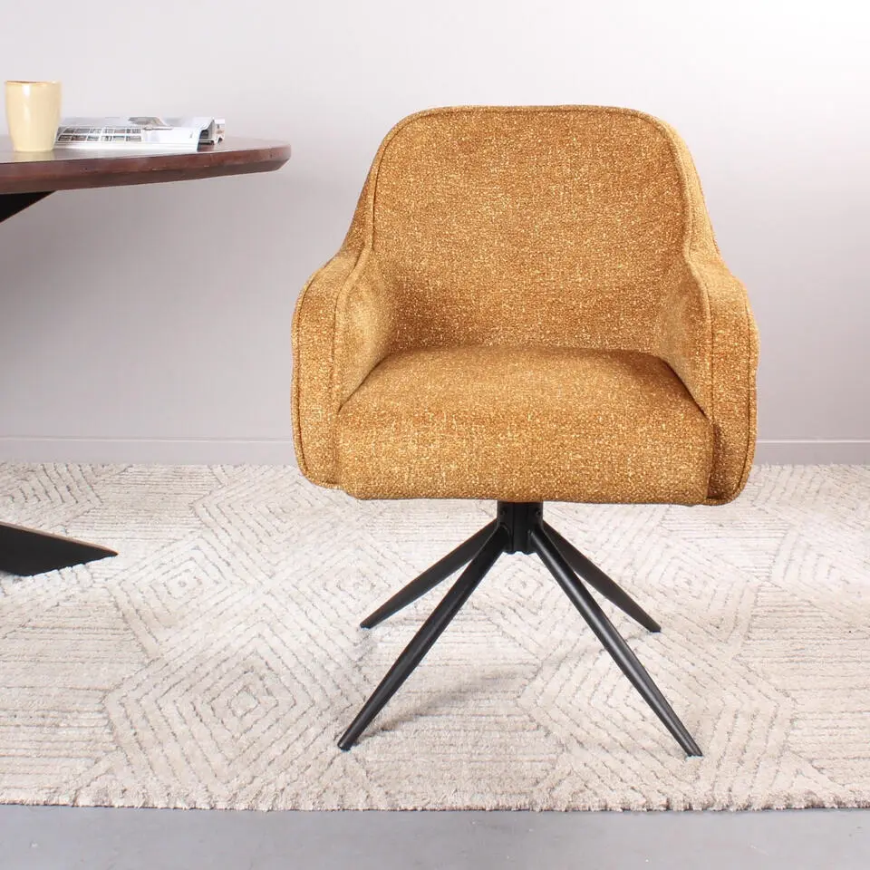 DS4U - Loisa armstoel terugdraai - mosterdgeel