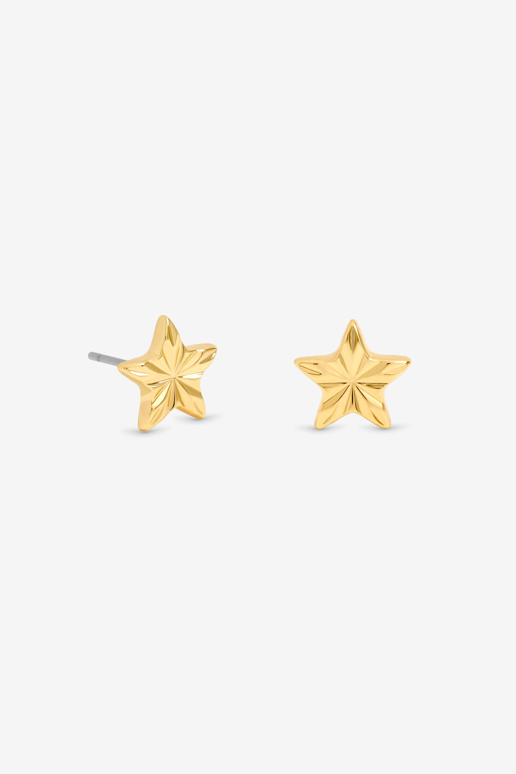 Jon Richard 18K Gold Plated Star Earrings - Gift Cracker