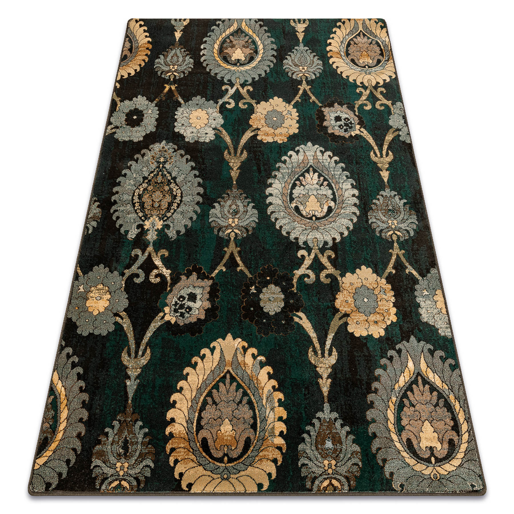 Dywan wełniany POLONIA Olivo Ornament patyna zielony 170x235 cm