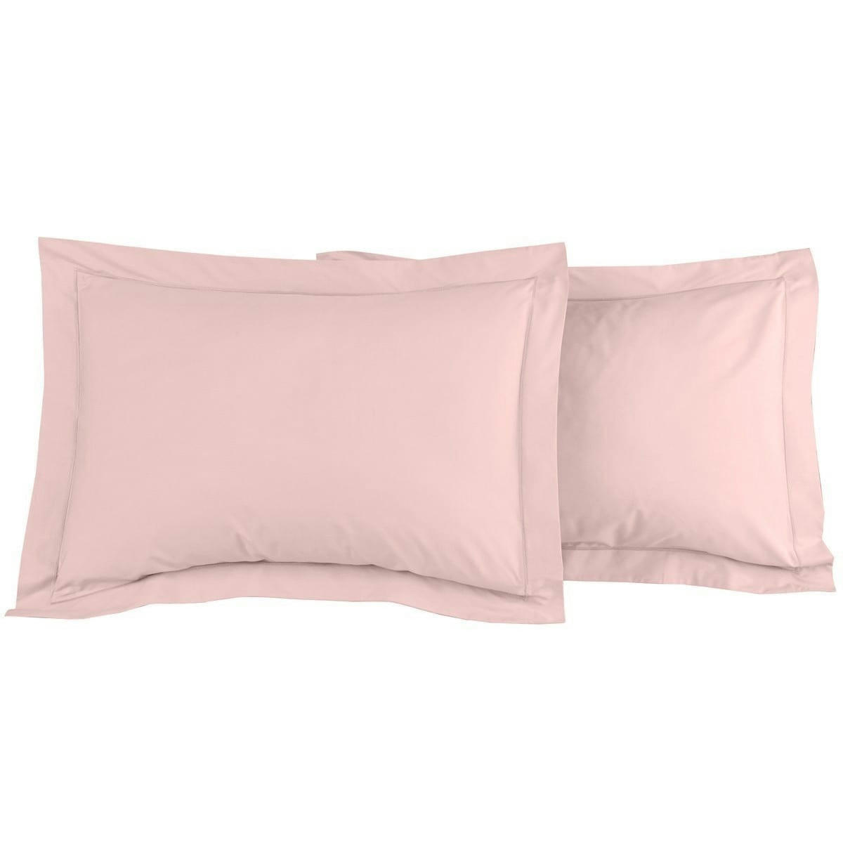 SOFT PERCALE - Lot de 2 taies d'oreiller en percale de coton poudre 50x70 cm