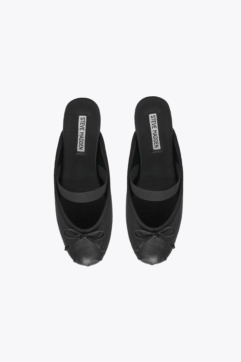 STEVE MADDEN Cutesy Black Leather' Flats