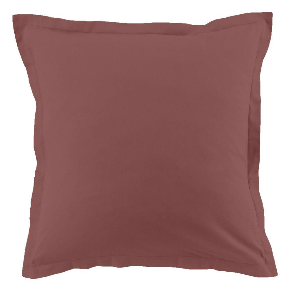 - Lot de 2 taies d'oreiller carrées coton rouge 63x63 cm