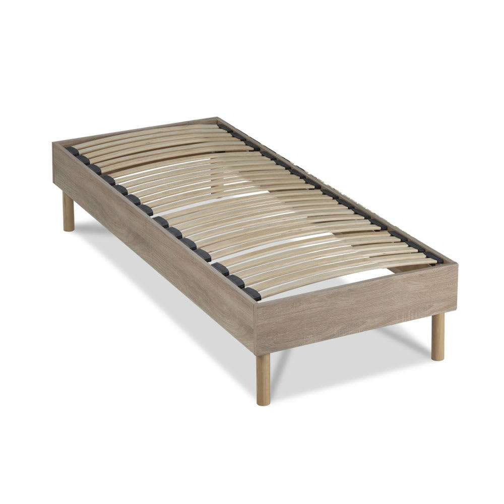 NATURE - Sommier à lattes en kit bois couleur naturelle 90x190