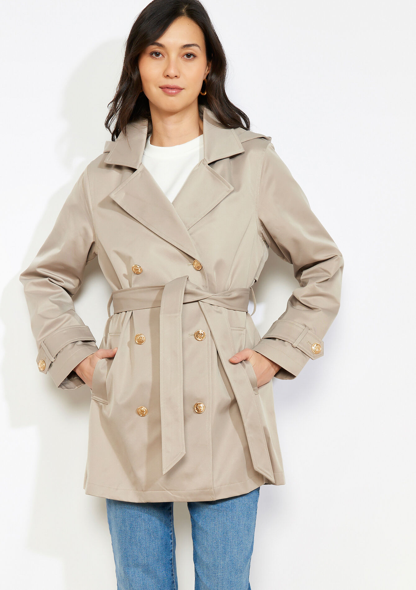 Getailleerde trenchcoat
