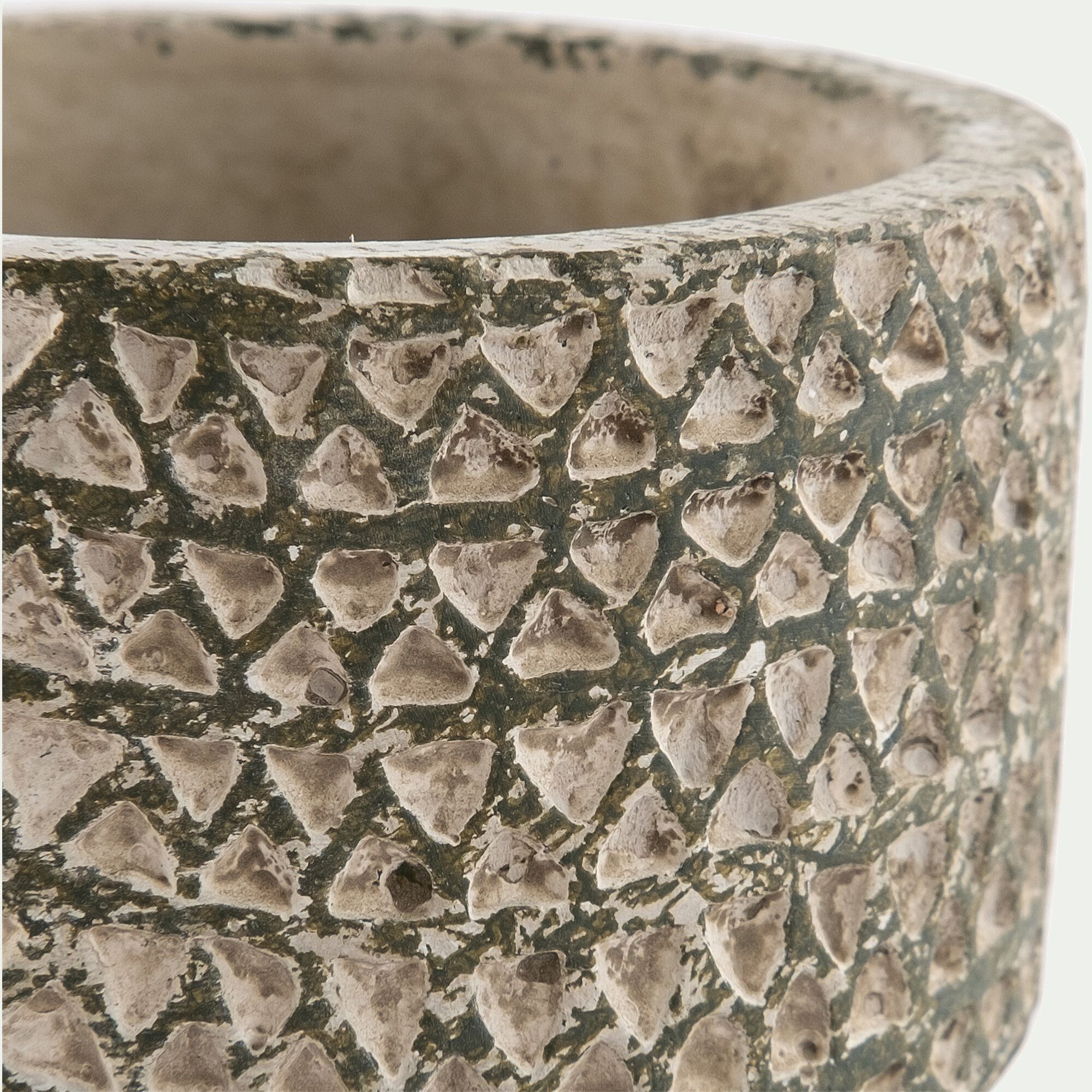 JASIN - Cache-pot en ciment D8,5xH6cm - vert