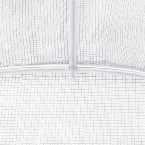 NNEVL Greenhouse with Steel Frame White 30 m&sup2; 10x3x2 m