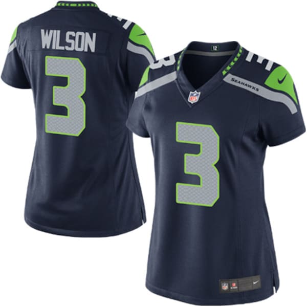 Russell Wilson Seattle Seahawks Nike Women's Game Player Jersey - College Navy/Neon Green