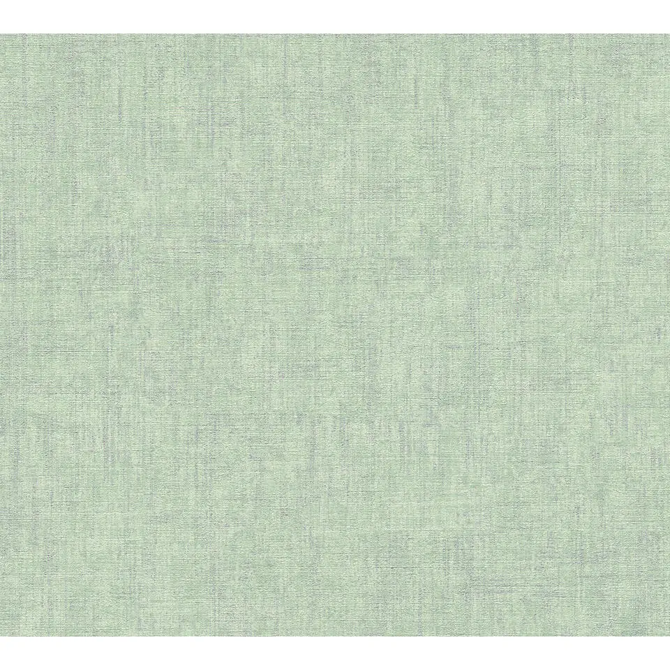 A.S. Cr&eacute;ation behang geschilderd effect licht vergrijsd groen - 53 cm x 10.05 m