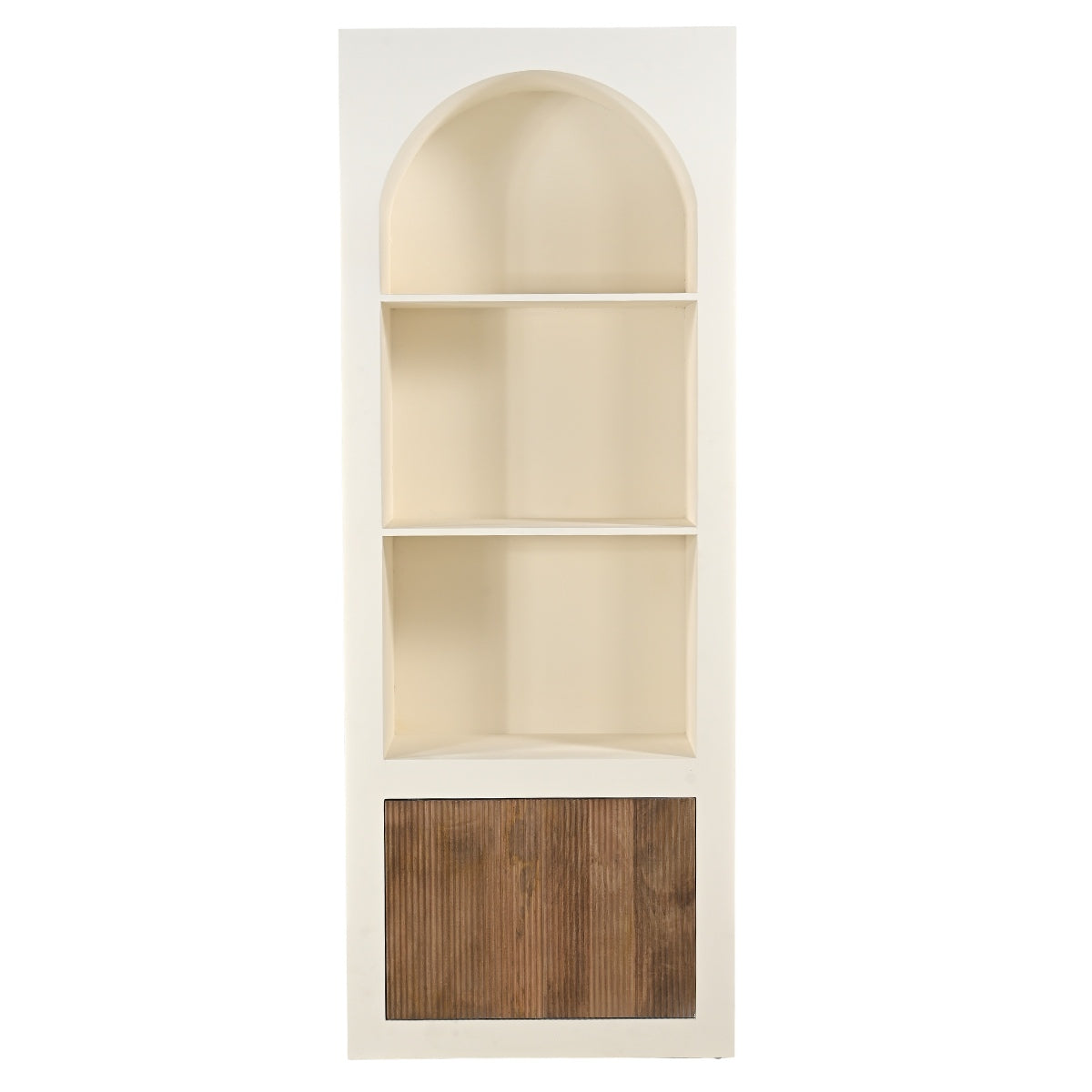 Giga Meubel Vakkenkast Miné - Beton Ciré - Beige - 80x38x210cm