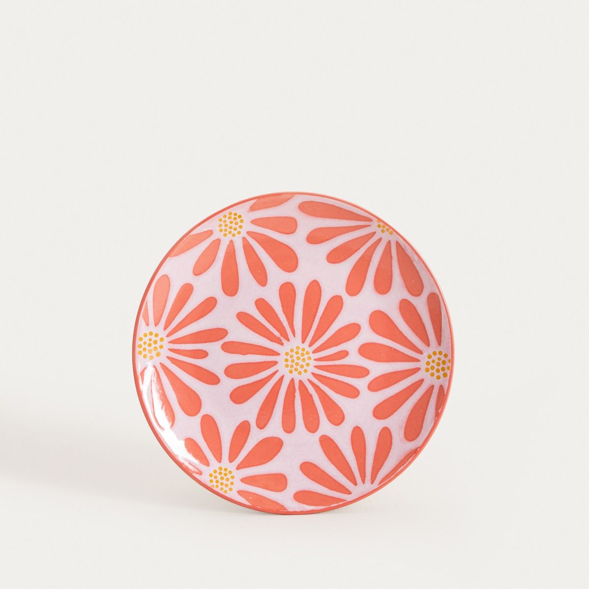 Talerz FABIA deserowy w różowe kwiaty 22 cm