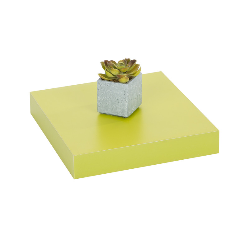 Tablette murale verte 23 x 23,5 x 3,8 cm PRACTO HOME
