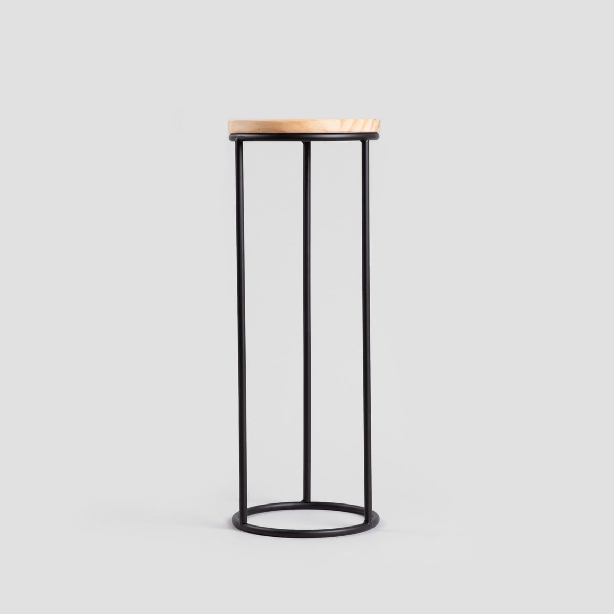 Kwietnik ROH metalowy czarny okrągły 20x53,5 cm