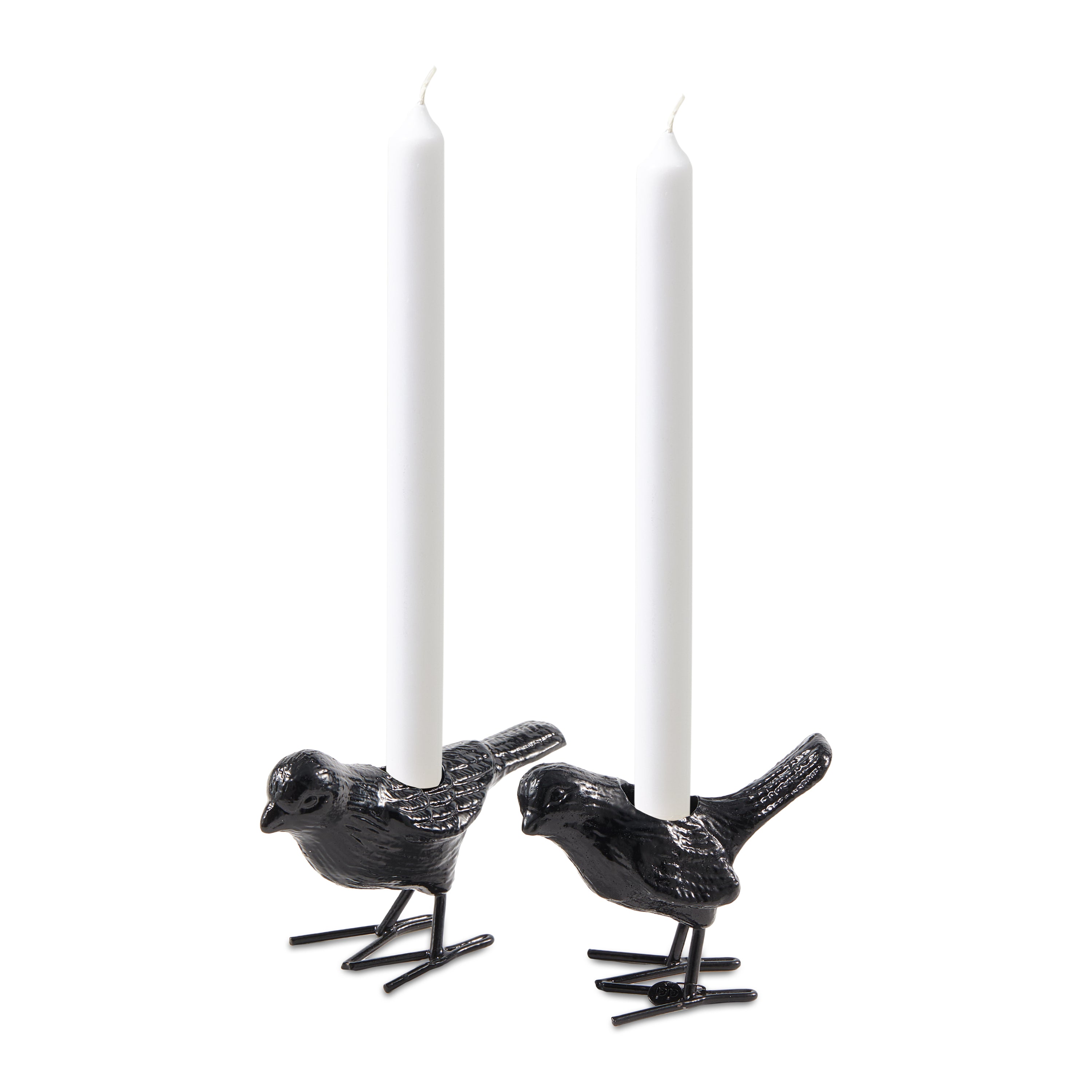 POLSPOTTEN Flock Of Birds Kandelaar Set van 2 - Zwart