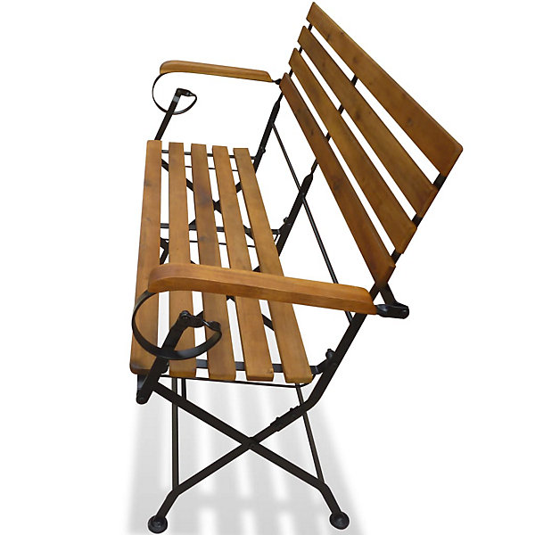 Banc pliable de jardin 112 cm Bois d'acacia solide vidaXL