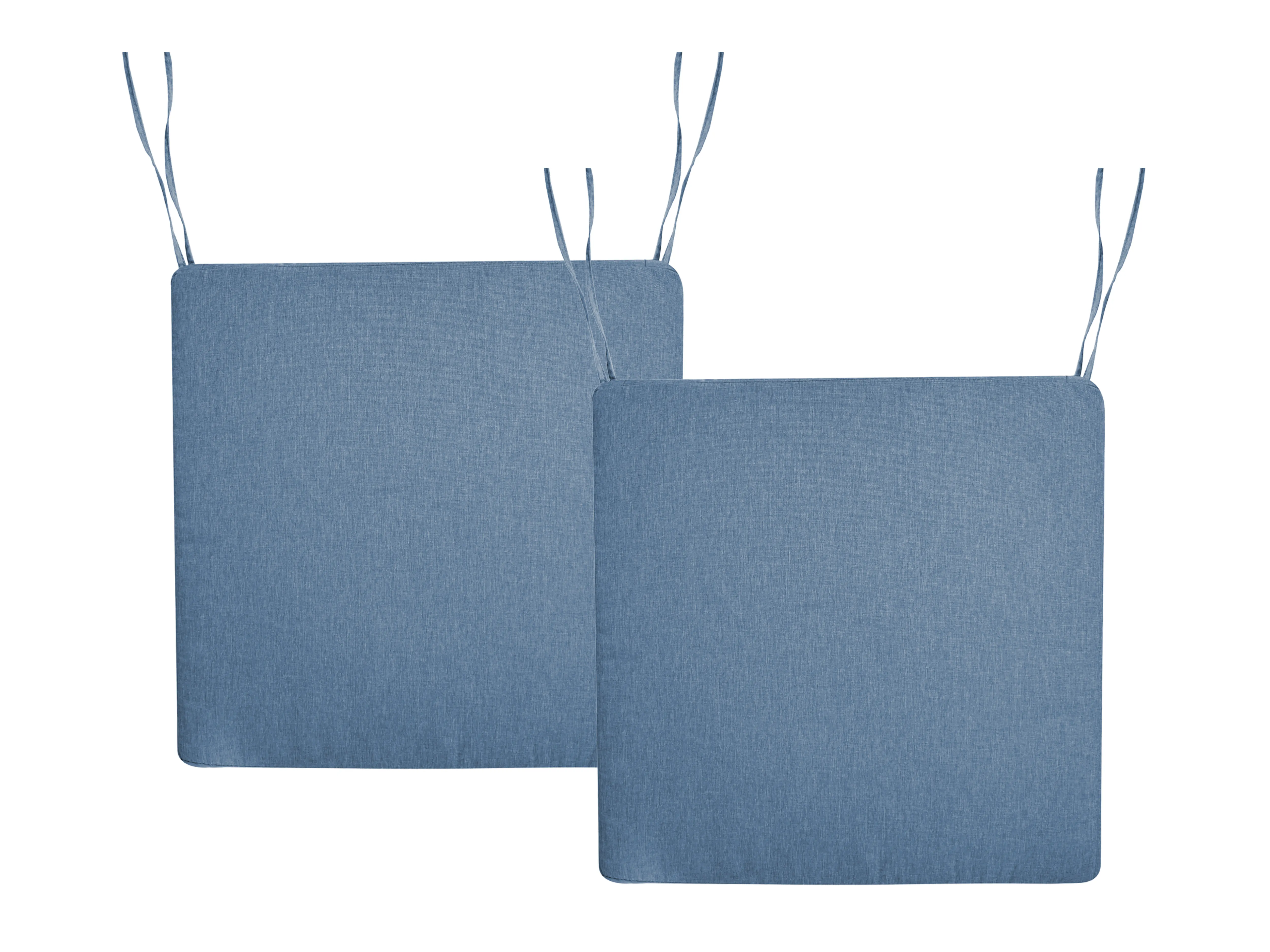Set of 2 Garden Chair Cushions SASSARI PREMIUM 46 x 46 cm Blue