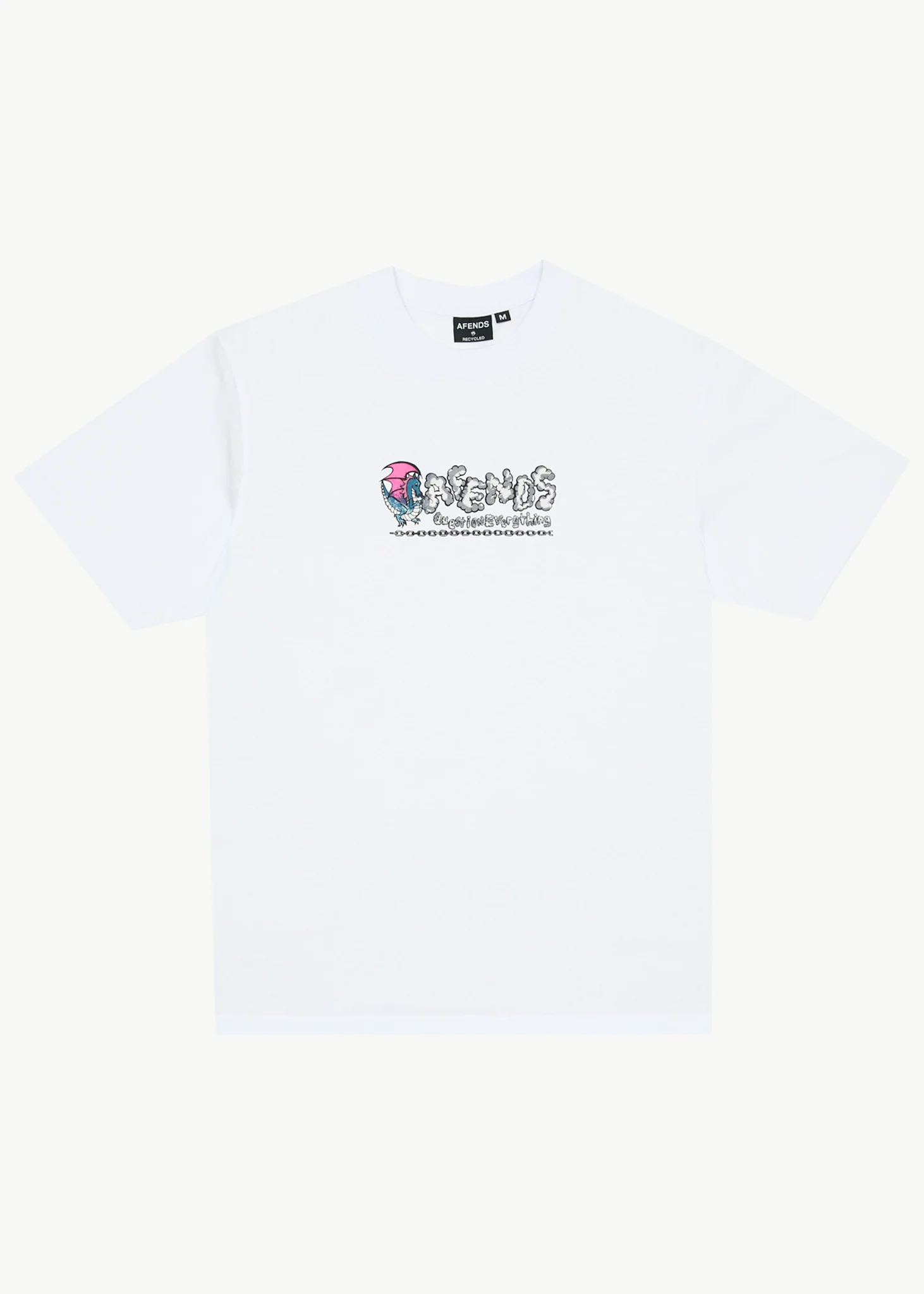 AFENDS Mens Huffenpuff - Retro Tee - White
