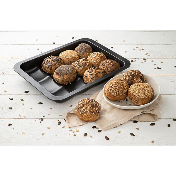 Ensemble de 2 Moules 12 mini pains ou brioches 36 x 27 cm Zenker Black Metallic