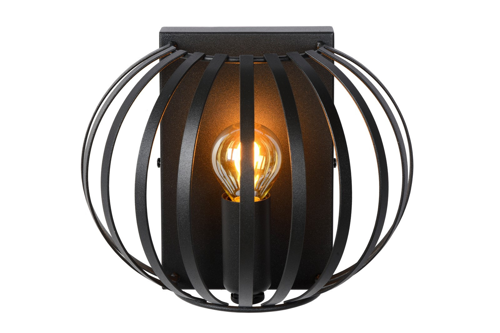 Kinkiet czarny MANUELA 1xE14x40W wym:17x14x14cm IP20 Lucide