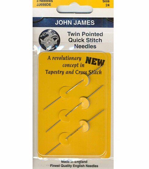 John James Twin Pointed Quick Stitch Needles Size 28