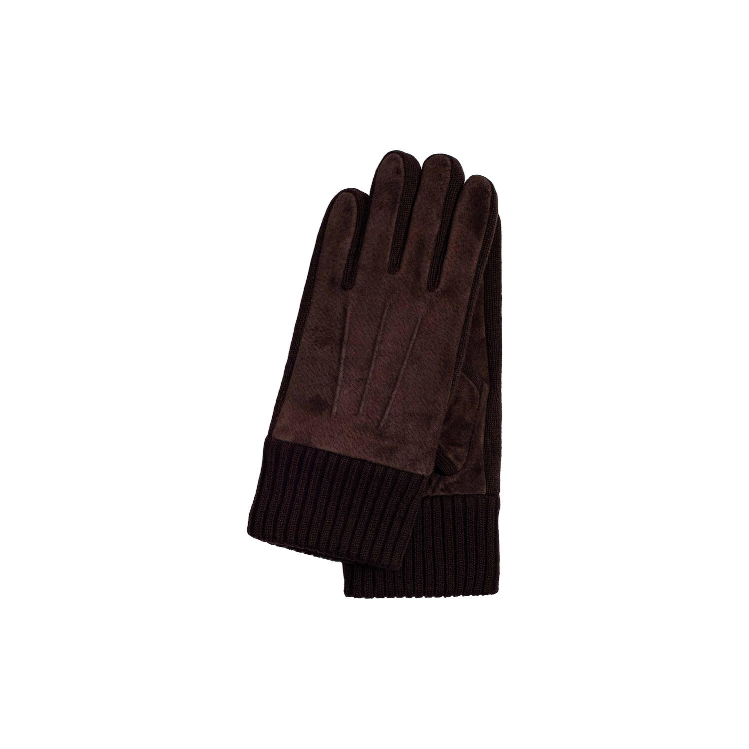 Stand l&aelig;derhandske, dark brown