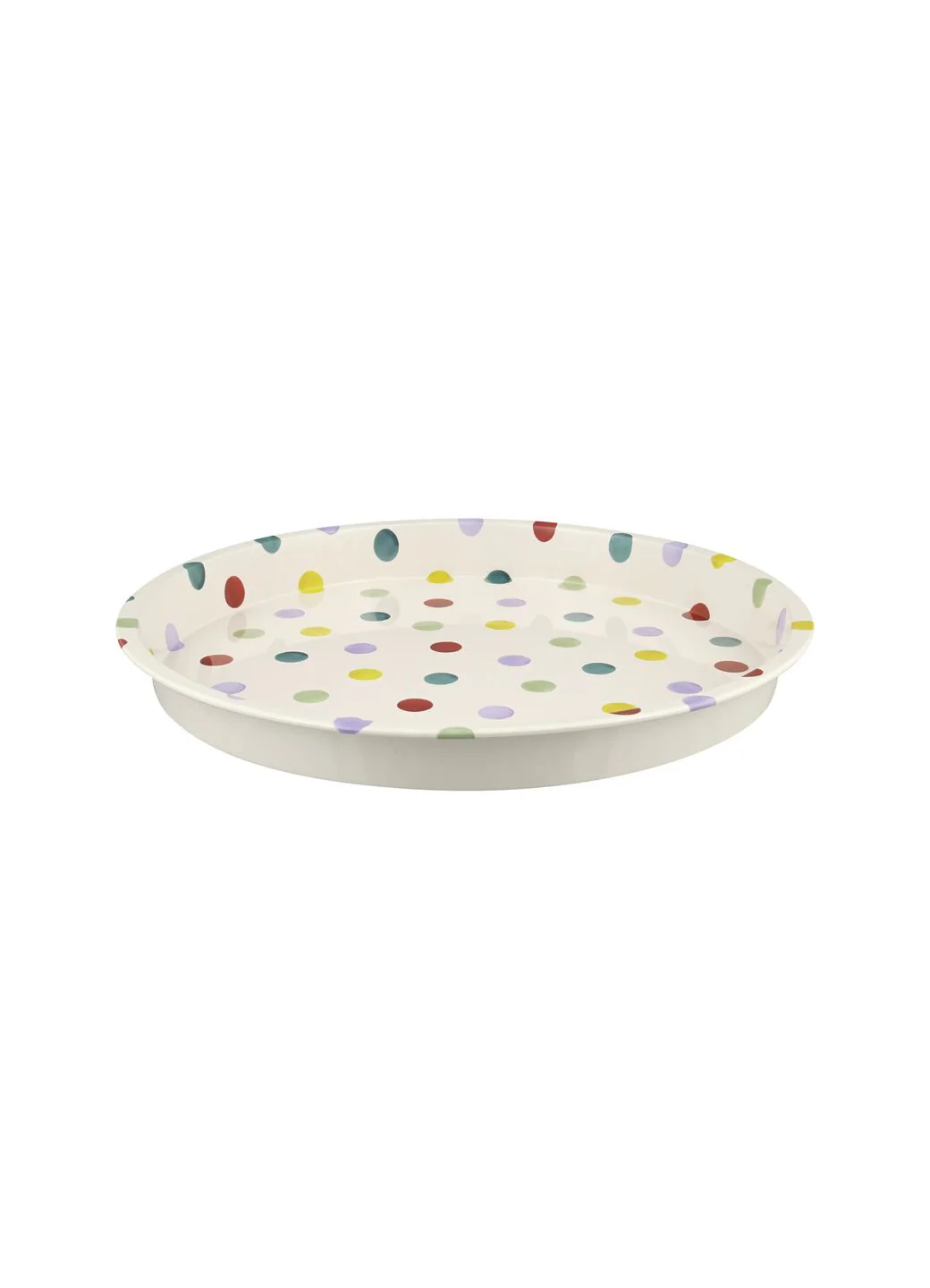 Polka Dot Round Tin Tray