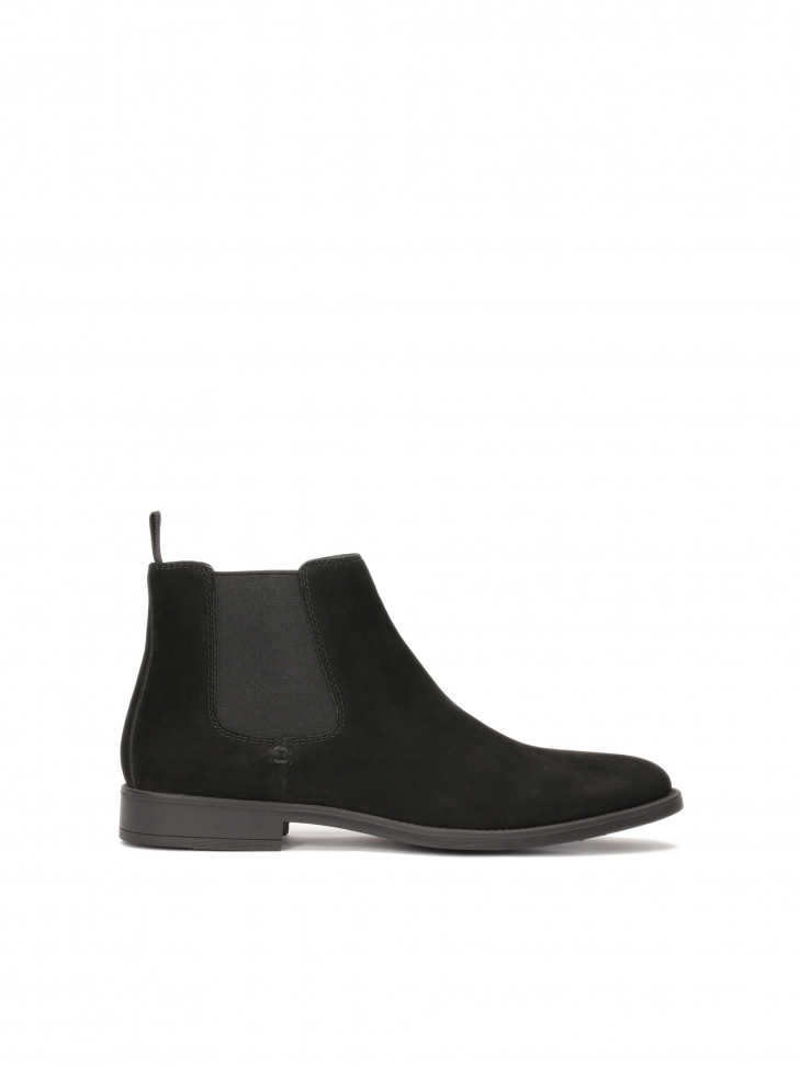 Black nubuck Chelsea boots