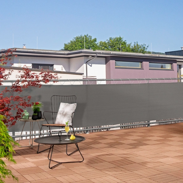 Balkonsichtschutz »Sylt«, 0,9x5m uni-grau