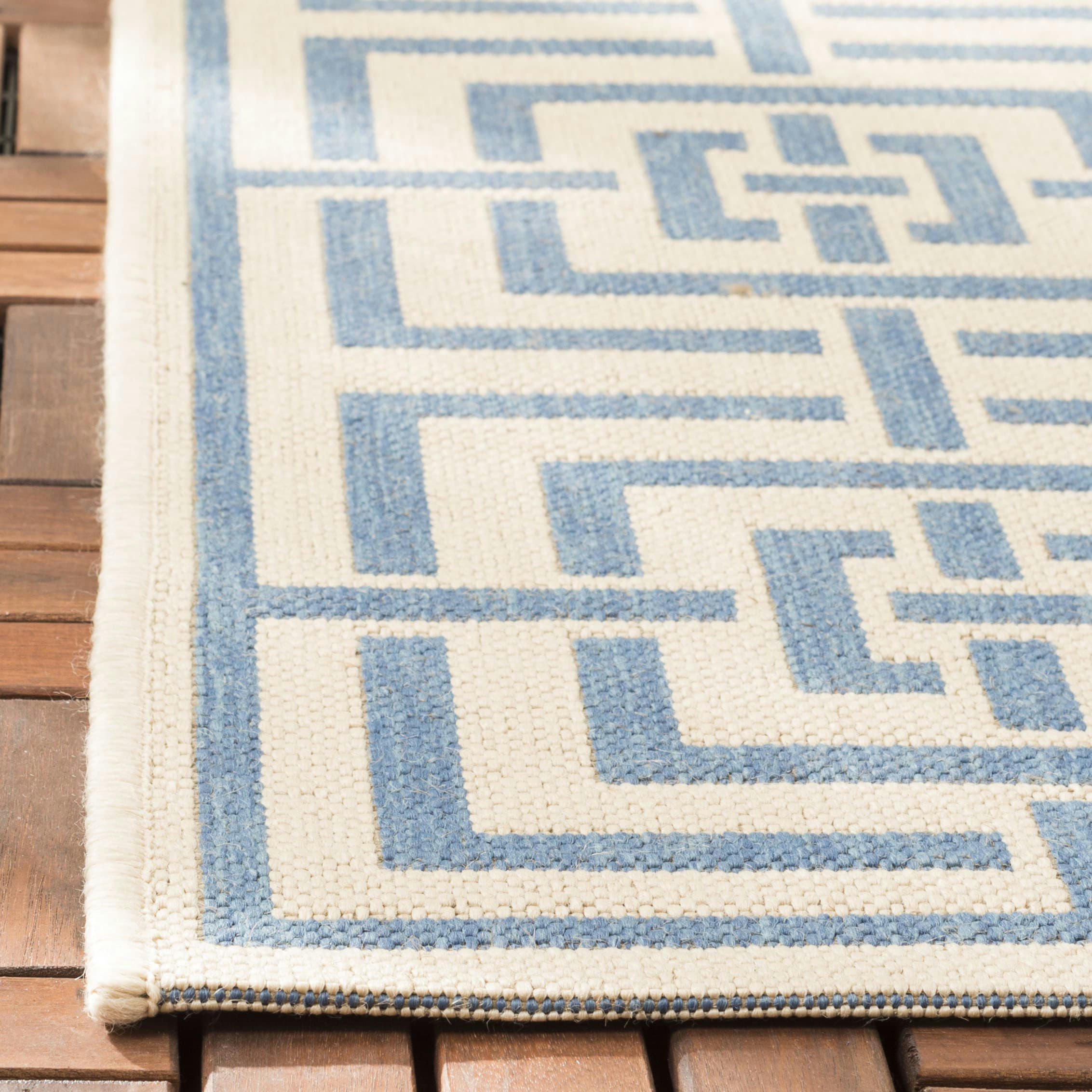 BEACHHOUSE - Tapis interieur & exterieur en crème & bleu, 79 x 152 cm