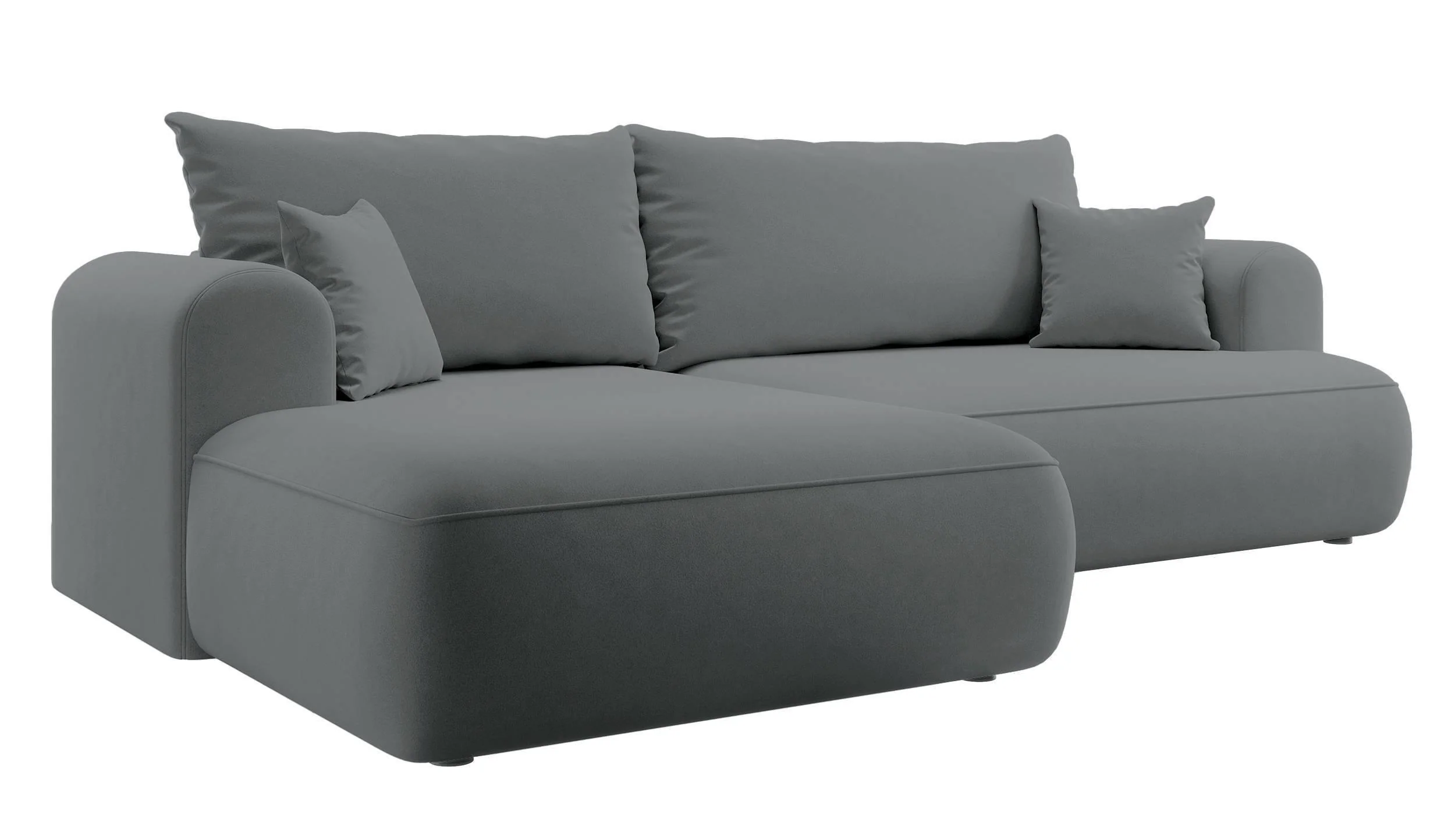 Hoekbank Philipa links velvet met slaapfunctie