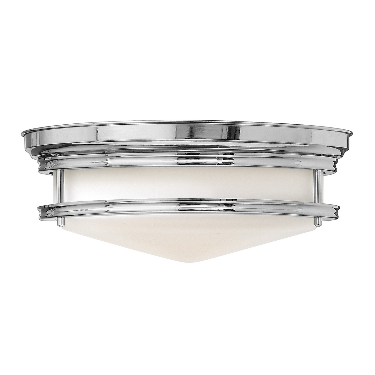 Plafonchromowany biały okrągły 35,6cm Hadley 3xE27x40W IP44 Hinkley