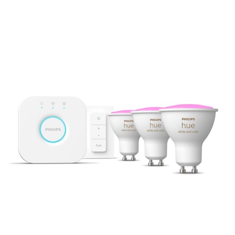 SPOTPÆRER PHILIPS HUE SPOT GU10 MED STRØMBRYTER 3STK