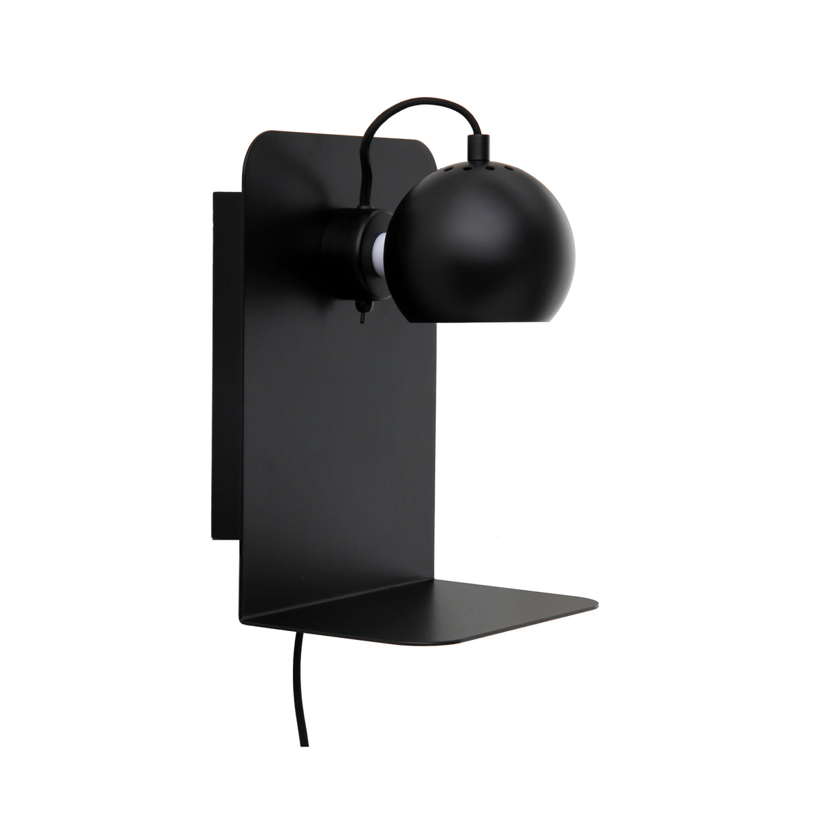 Frandsen wandlamp Ball - zwart - 18x22x30cm