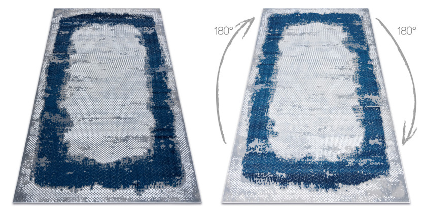 Dywan CORE A004 Ramka, Przecierany - Strukturalny, dwa poziomy 80x150 cm