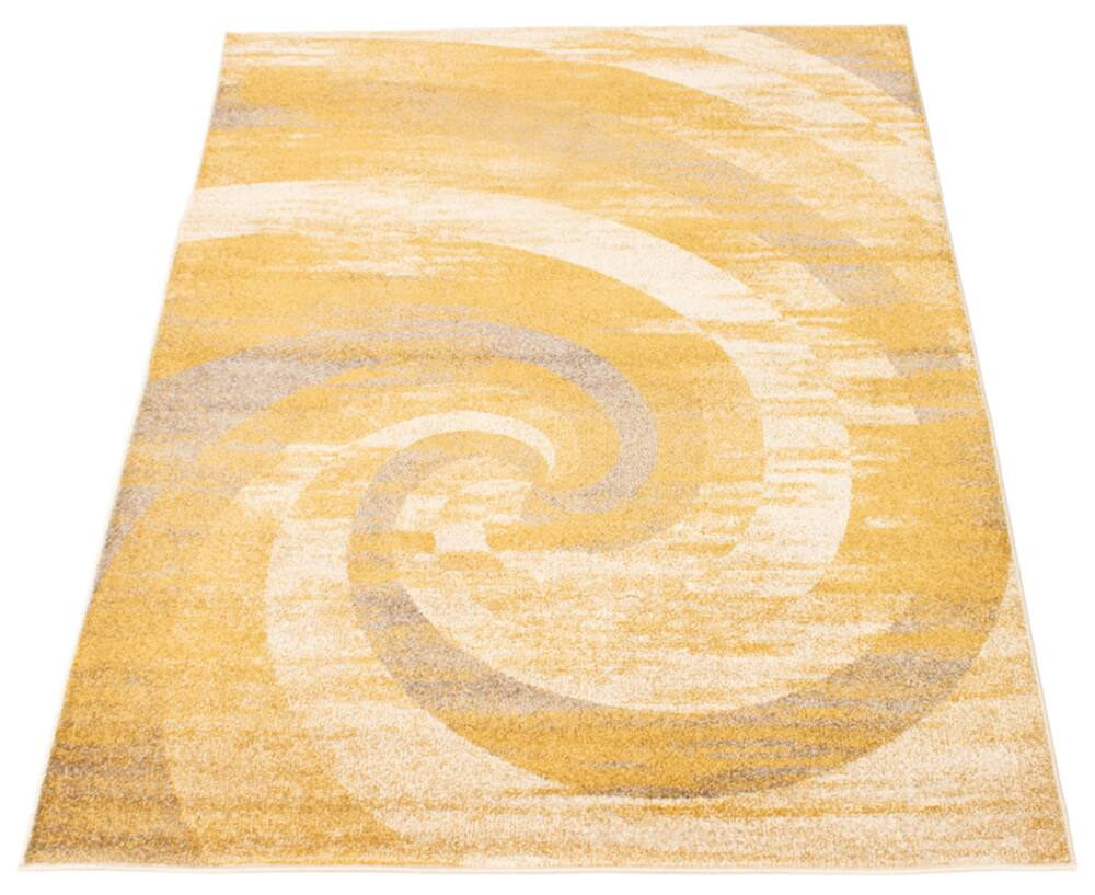 ECARPET Cora Indoor Geometric Area Rug, Ivory/Gold, Assorted Sizes