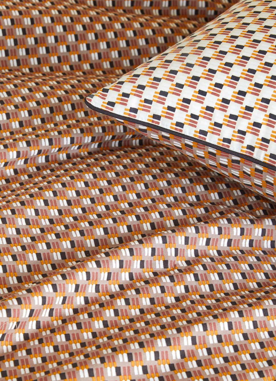 LOT DE 2 TAIES D'OREILLER ERINA BRUN