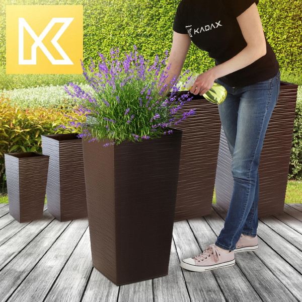 Kadax Donica Doniczka Wkład 34x68cm Wysoka Mokka