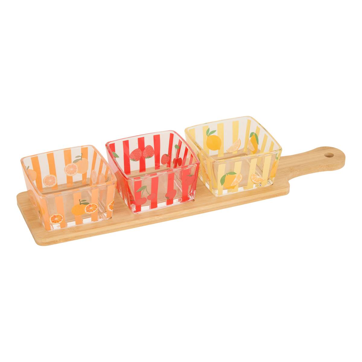 Aperitif Set "Fruity" Glass, 40x10 cm
