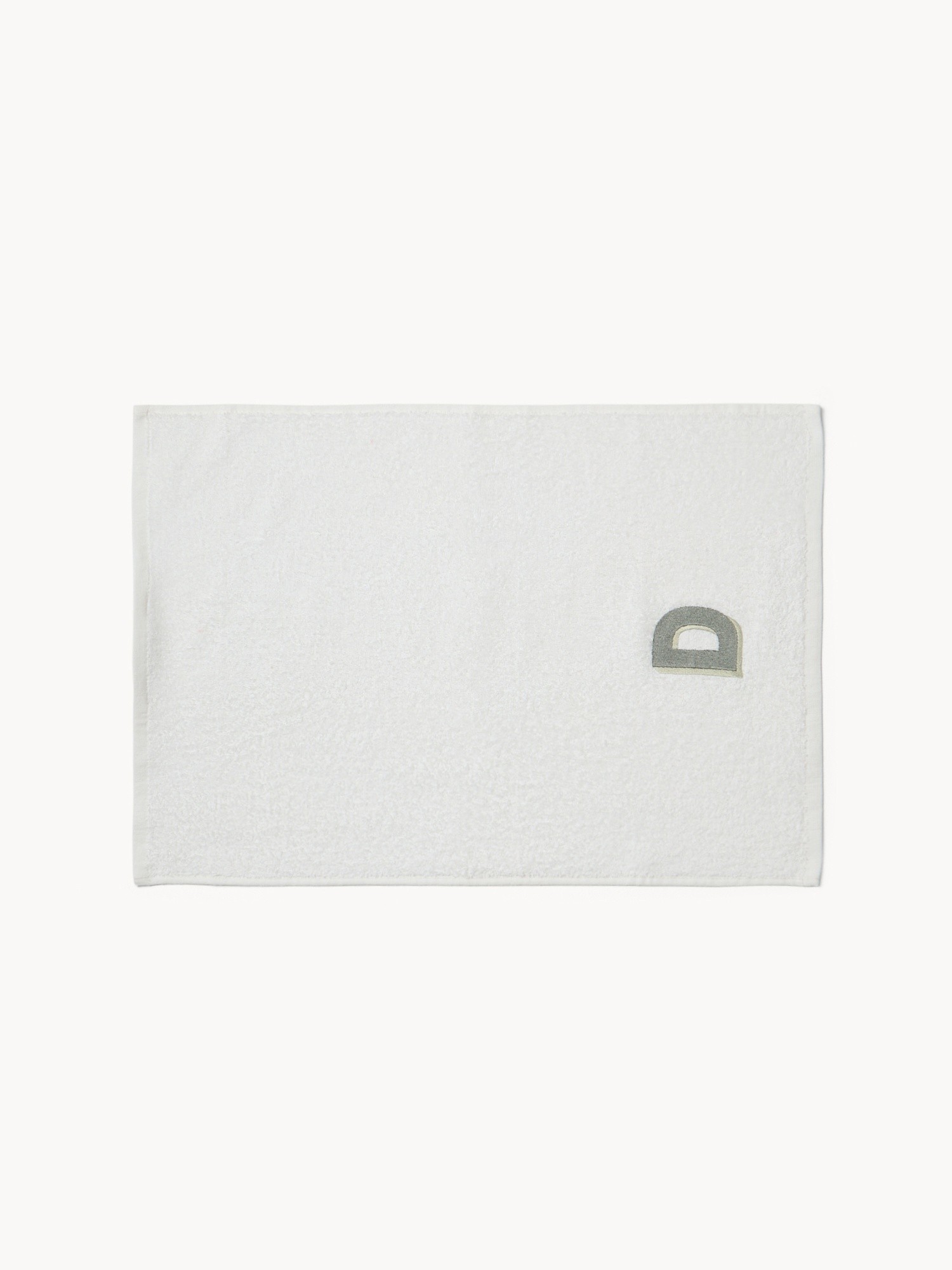 Set 2 asciugamani in spugna di cotone ricamo lettera D - Prezzo di lancio