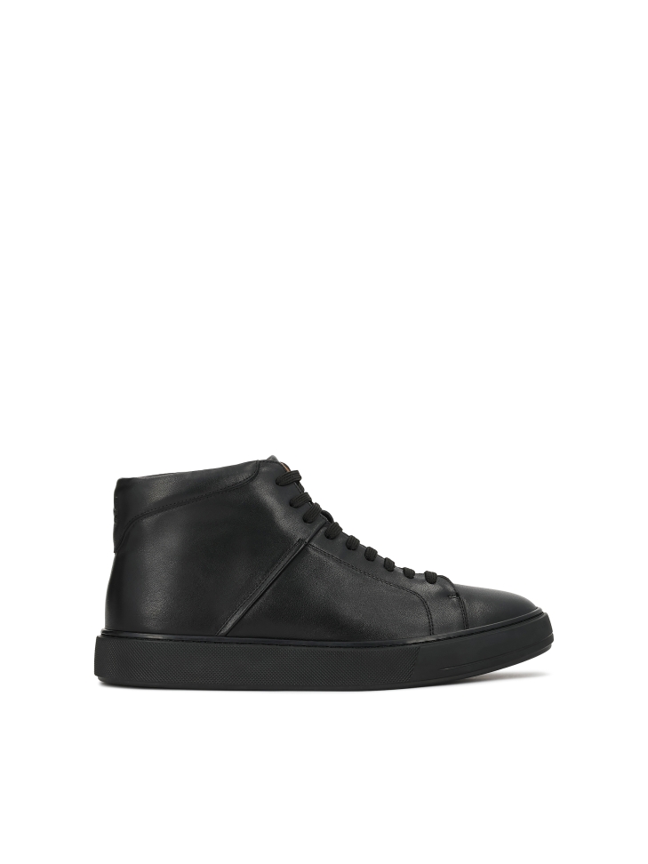 Black high-top sneakers