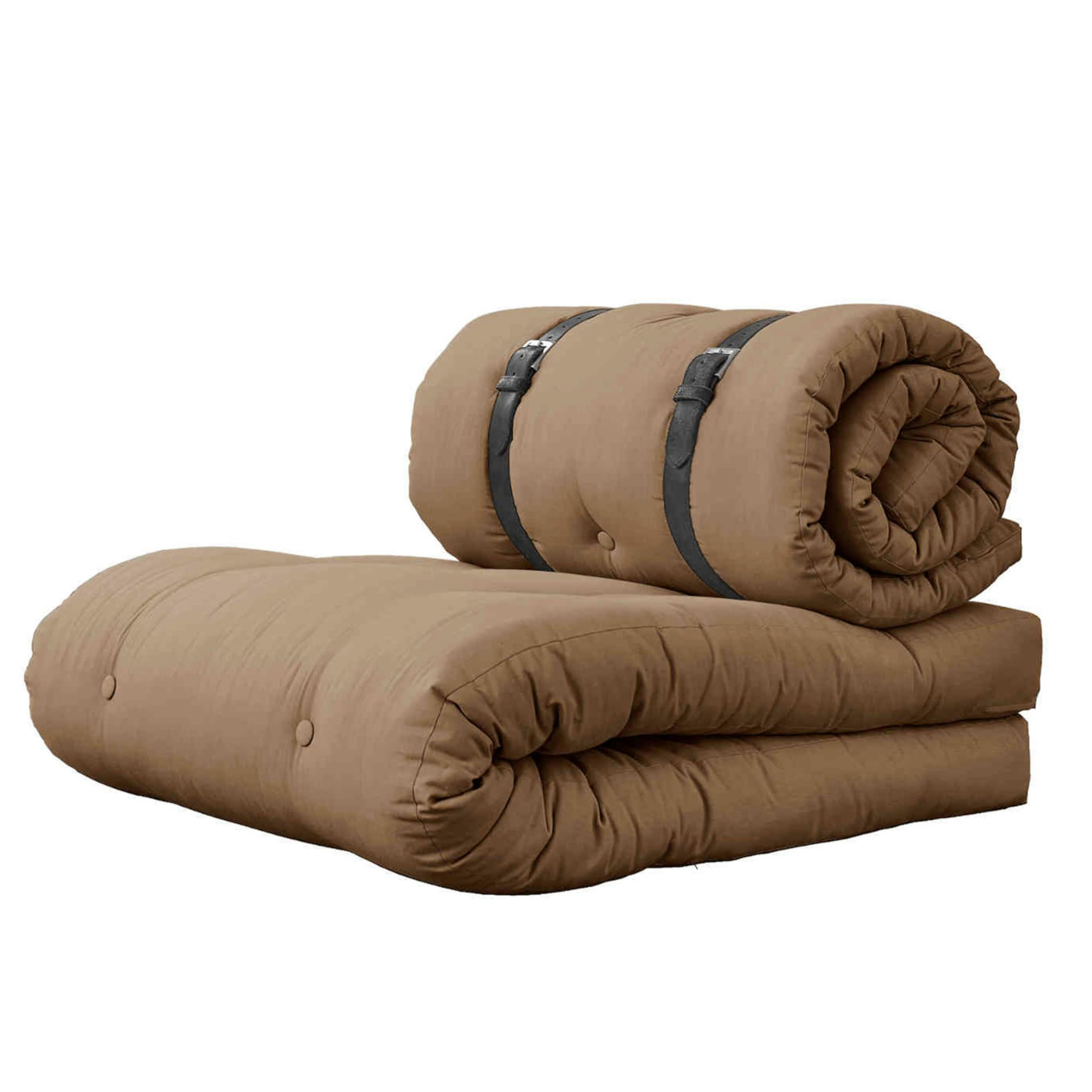- Matelas futon pouf 2 en 1 marron 70x200