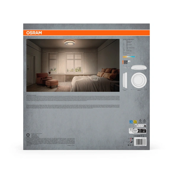 LED-Deckenleuchte, Ø 39 cm, warmweiß, weiß