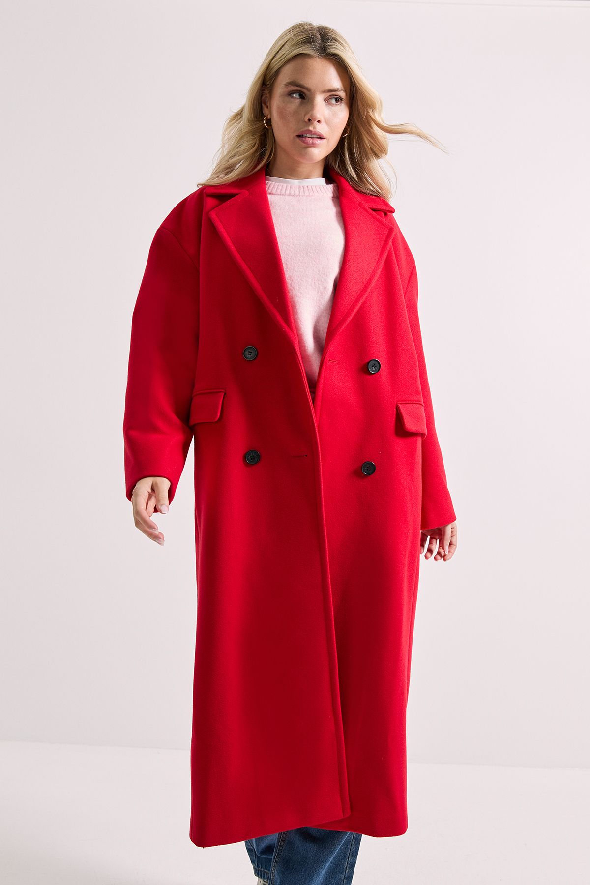 Dorothy Perkins Relaxed Buttoned Midi Coat